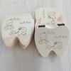 Baby Tooth Box English/Russian/French /Spanish Wooden Milk Teeth Organizer Storage Boys Girls Baby Souvenirs Gift