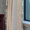 2025 New Design Cream White Floret Simple Modern Chenille Jacquard Blackout Home Deco Fabric for Curtains and Clothes