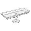 Crystal Glass Snacks Serving Tray Modern Decorative Snack Display Square Plate Fruit Plates Party Centerpieces Serving Tray