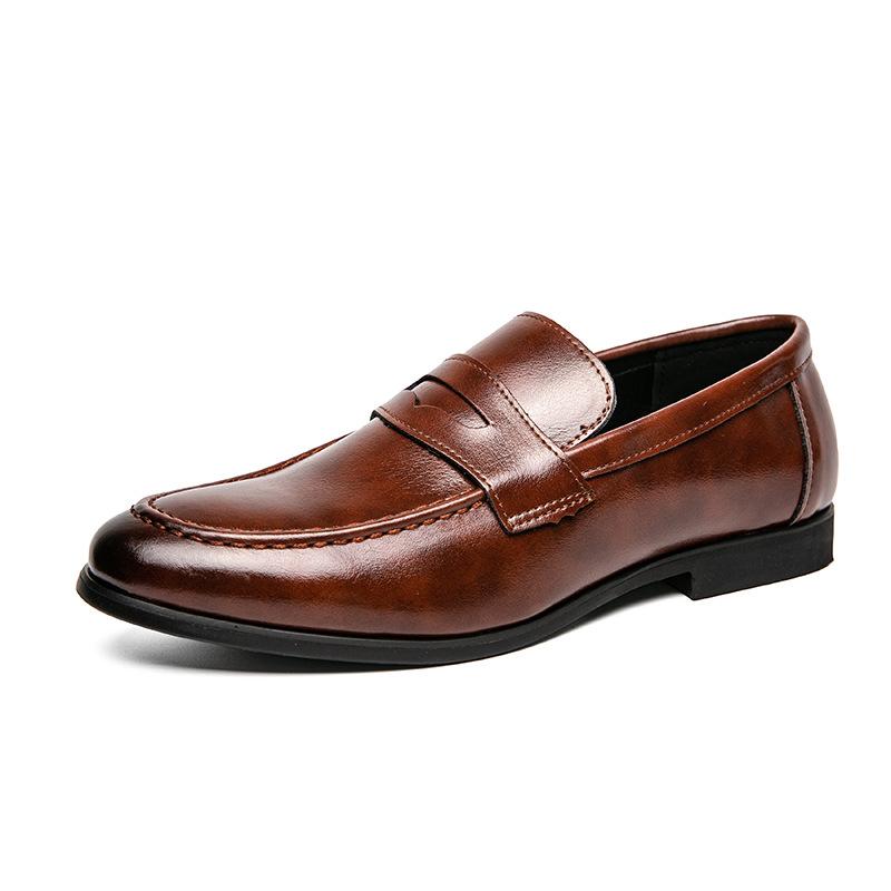 Genuine Leather Men's Slip-on Comfortable Leather Shoes