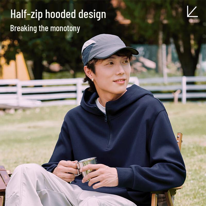 JEEP SPIRIT Men's Half-Zip Pullover Hoodie