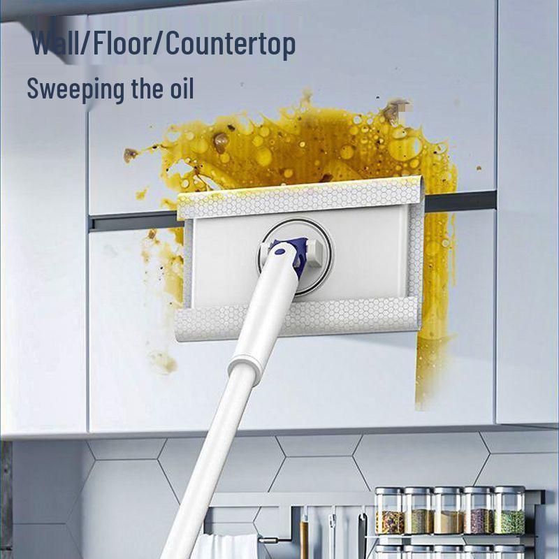 Hands-Free Washable Face Towel & Glass Cleaning Mop with Electrostatic Dust Removal