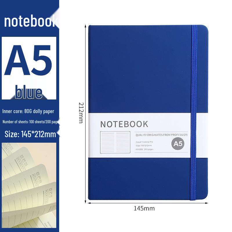 Custom Logo A5 Thickened Notebook with Elastic Band for Business Meetings