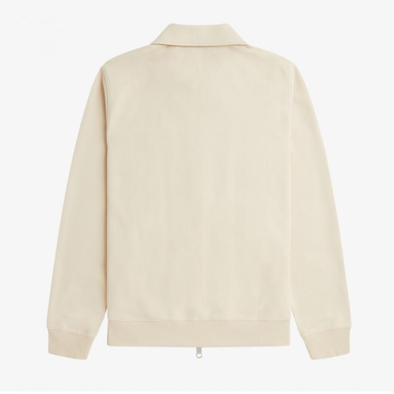 Fred Perry [sharp] Slub Jersey Zip Through Pullover   Oatmeal Afpm2417858 691