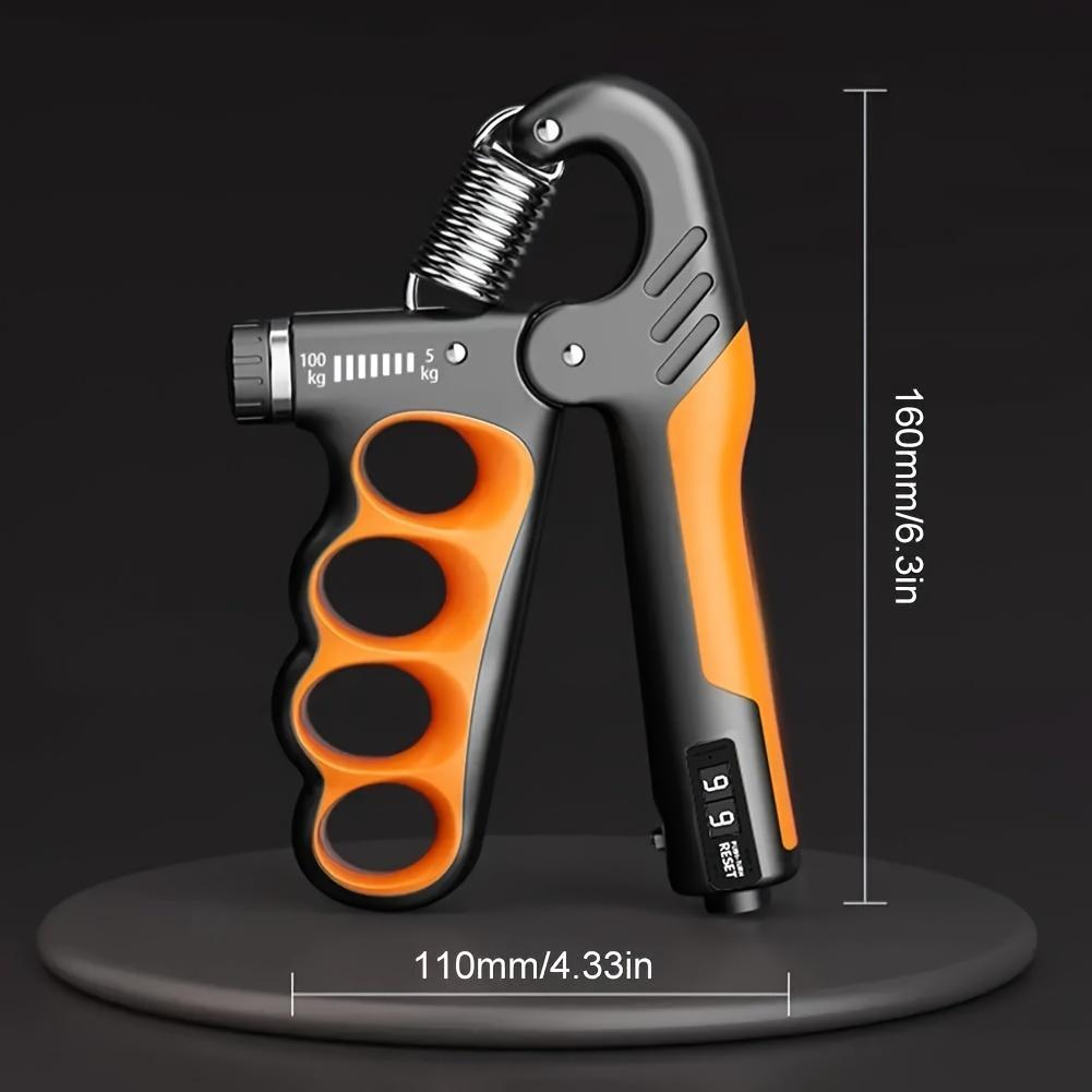 Adjustable grip trainer with mechanical counter-durable stainless steel hand clamp for muscle strengthening,rehabilitation and fitness training