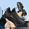 Dad Shoes Large Size Autumn Blade Casual Sports Shoes Men's Microfiber Leather Travel Hiking Platform Shoes