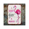 Pink Flamingo Metal Wall Art Retro Farmhouse Decor I Don't Give a Flock Sign