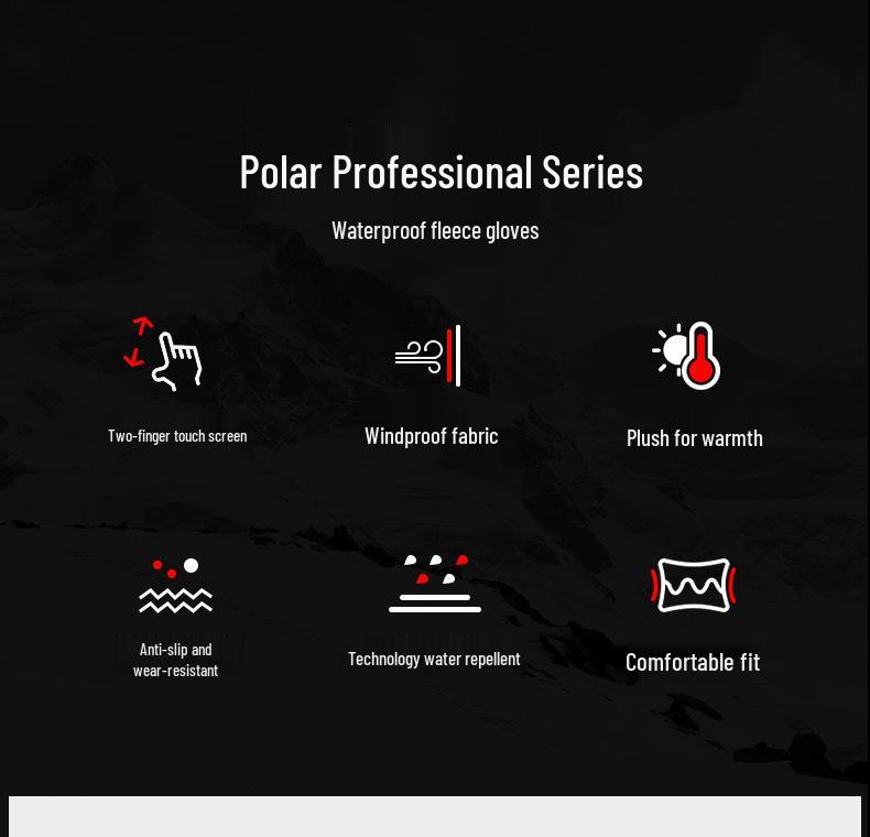 Men's Winter Cycling Gloves: Fleece Lined, Windproof, Waterproof, Touchscreen-Compatible for Outdoor Sports and Mountaineering