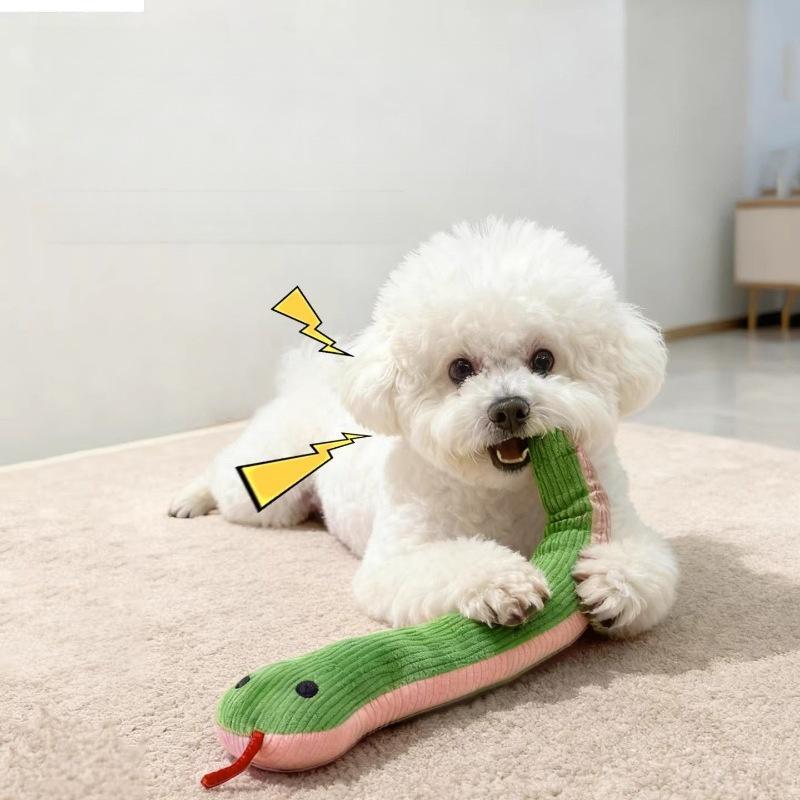 Dog Toy Snake Interactive Crinkle Sound Toy Cat Kick Toy Interactive Pet Toy For Indoor Kitten Chew Toys Pet Supplies