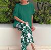 Women's Summer Fashion: Loose Printed Pants & Casual Top Two-piece Set