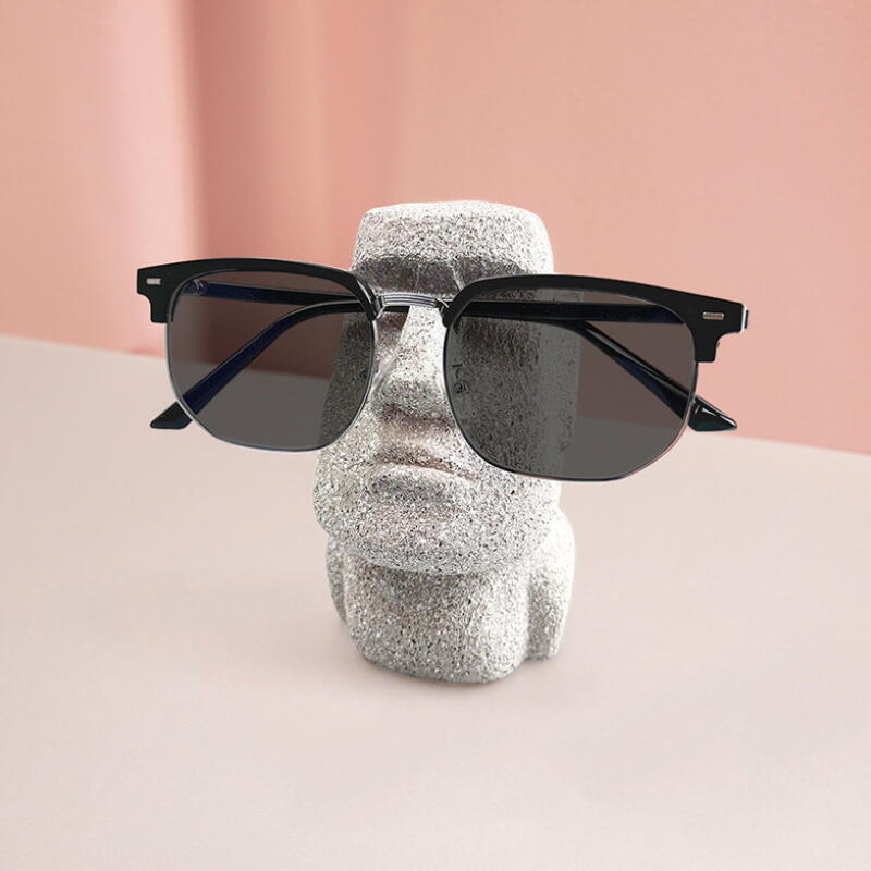 Moai Glasses Stand Sunglasses Storage Organizer Display Rack Moai-Gray