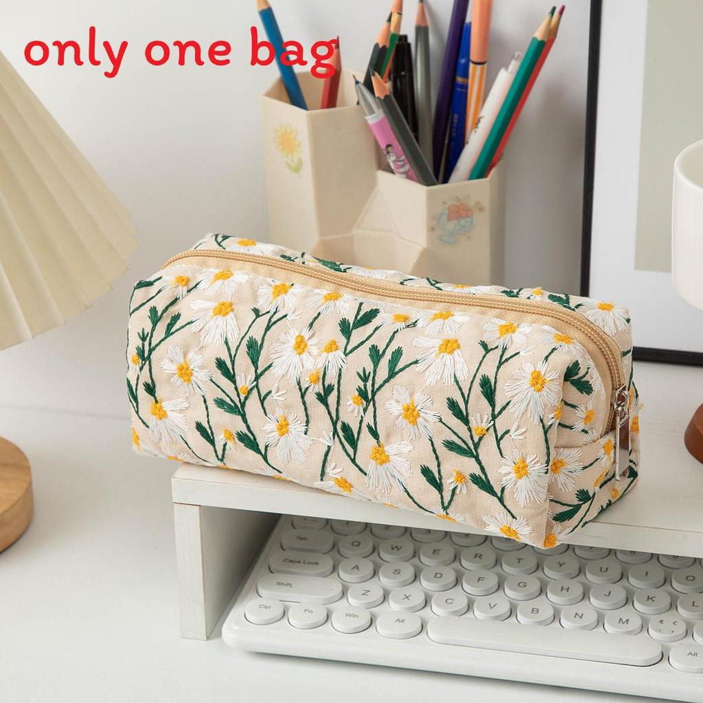 

Дышащий холщовый органайзер для туалетных принадлежностей с вышивкой цветов для женщин и мужчин Style 4