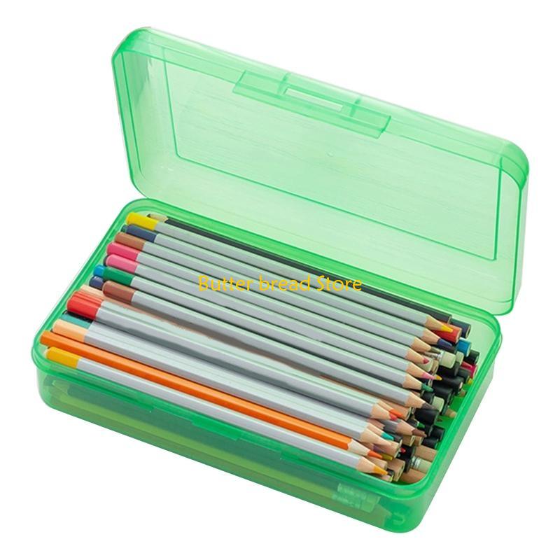 W89C Large Capacity Pencil Box Plastic Pencil for Case Office Supplies Storage Organi