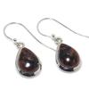 Natural Mahogany Obsidian Gemstone 925 Solid Sterling Silver Earring 1.50" G5v79