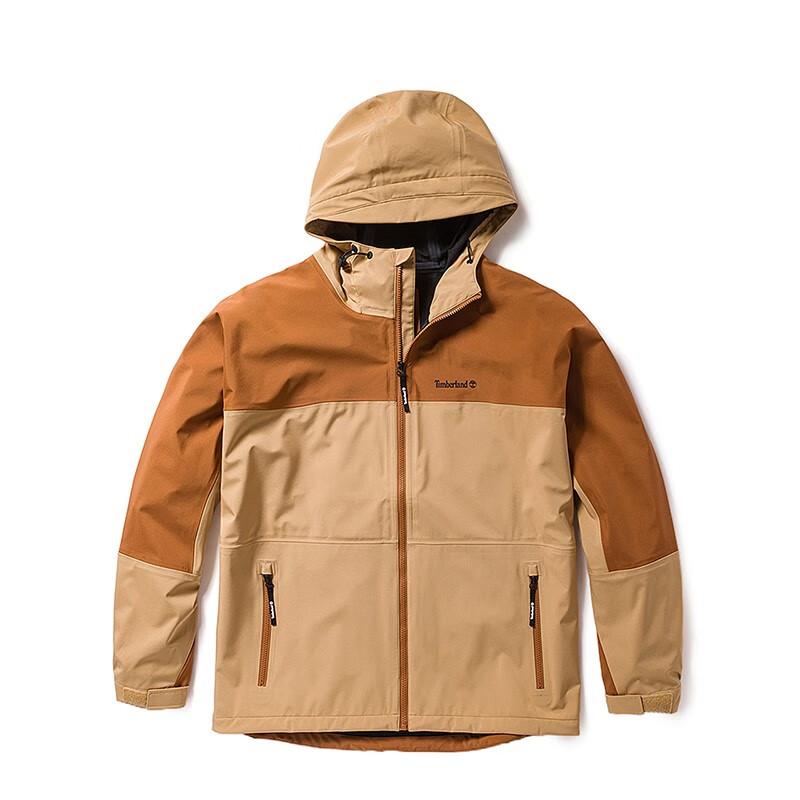 

Timberland Men s Melard Color Block Loose Fit Hooded Outdoor Hiking Waterproof Jacket Medium Brown A5Z3Y-K43 XL
