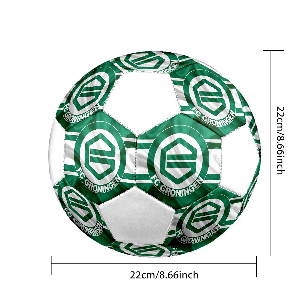 Groningen FC Soccer Ball, Colorful, Suitable for All Ages, Machine-stitched, PVC Material, Competition Grade, Durable and High Bounce