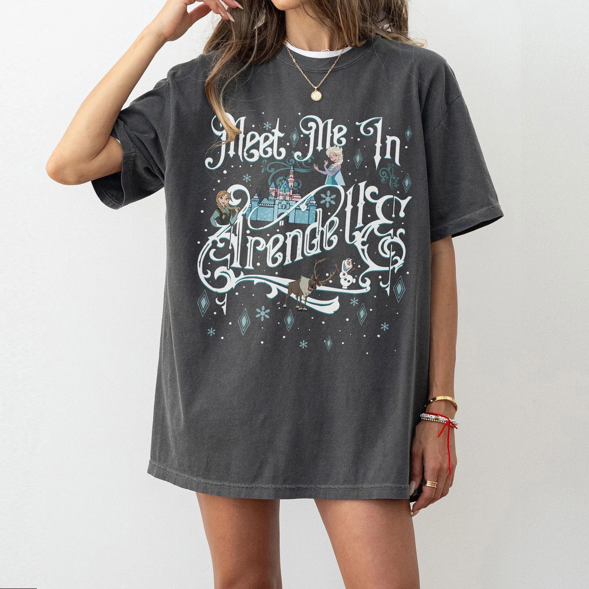 

Elsa Frozen Shirt Womens Pure Cotton Tshirt Summer New Casual Fashion Unisexs and Womens Extra Large Couple Clothing S