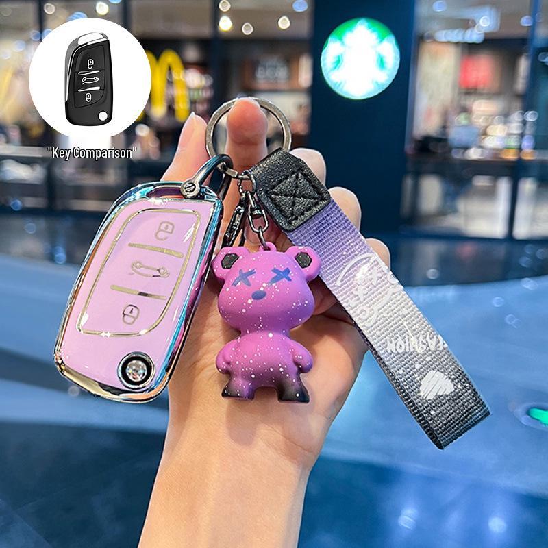 Universal Car Key Cover for Volkswagen, Toyota, Nissan, Honda, Peugeot, Citroen, Buick - Rear Protective Shell Buckle