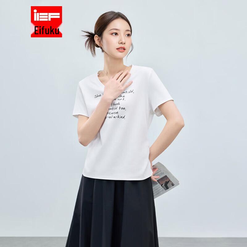 IEF Women s V-Neck Letter T-Shirt S