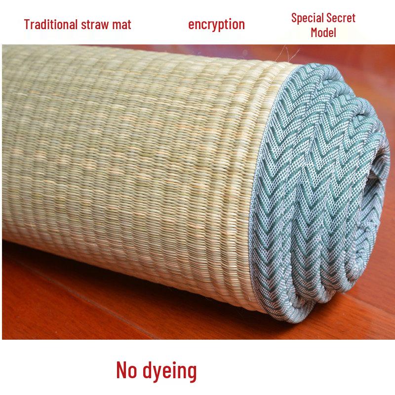 1.8m Double-Person Thickened Natural Rush Mat for Winter and Summer Comfort