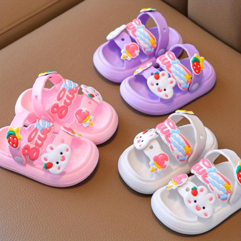 Sandali Estivi per Bambini Ragazzi Ragazze Cartoni Animati Pantofole da Bambino Piatte Estive Scarpe per Bambini Cartoni Animati Sandali a Punta Aperta