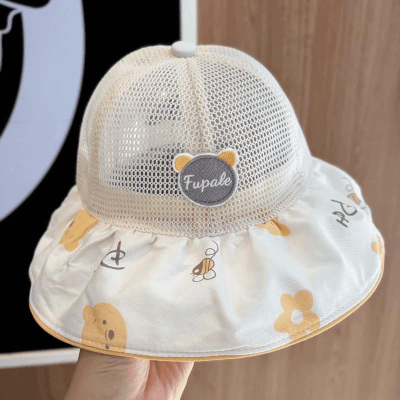 

Baby Sun Hat Summer Mesh Large Brim Sun Protection For Toddler Boys Girls жёлтый