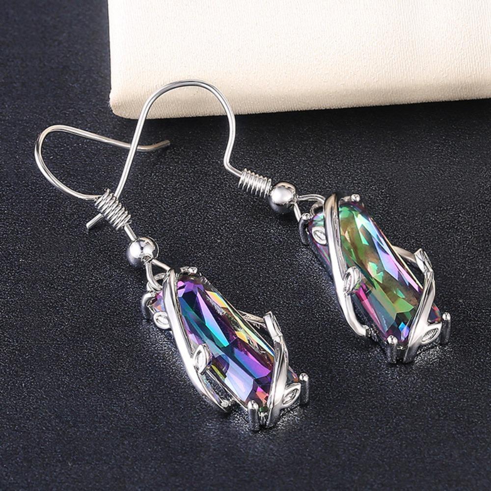 Luxury Zircon Women's Earrings Sparkly Versatile Dangle Stud Earrings Jewelry Accessories Gift For Women
