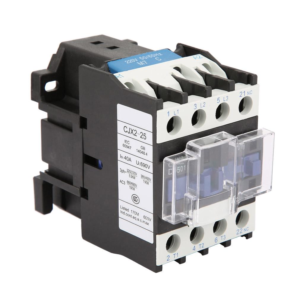 CJX2 2501 High Sensitivity Industrial Electric AC Contactor 220V 25A