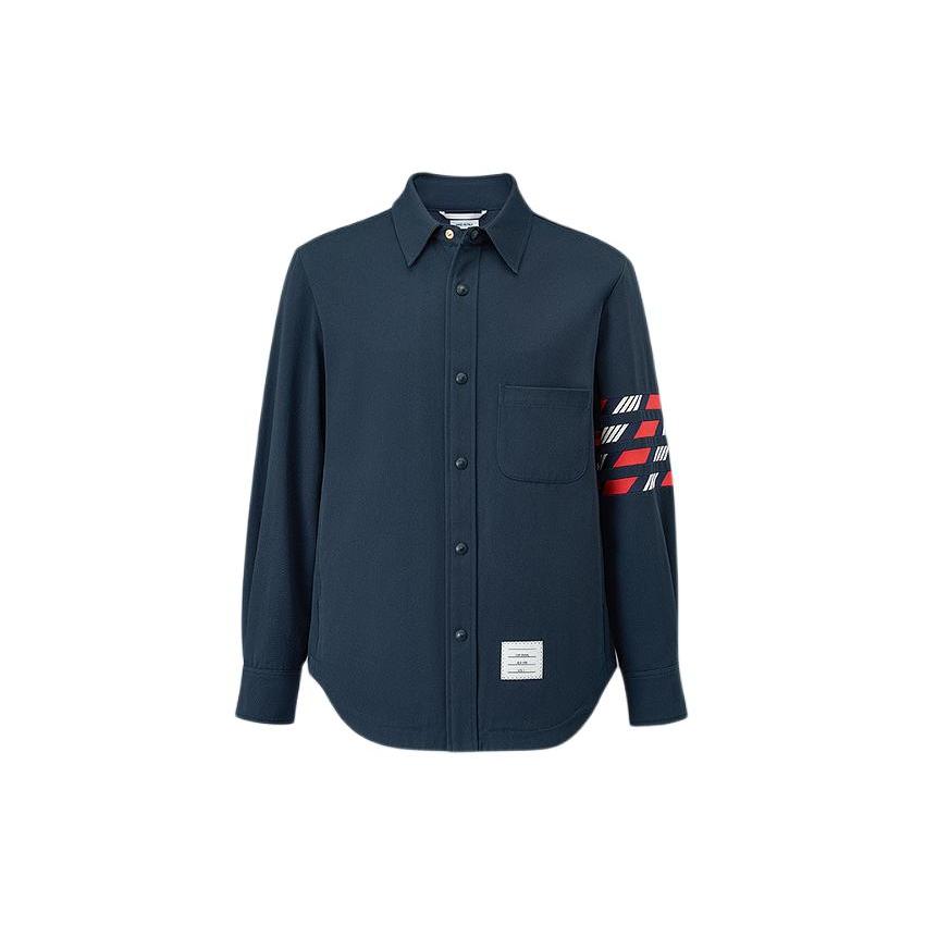 THOM BROWNE 4 Bar Cotton Shirt Jacket MJO145C-F0572-415