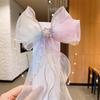 Rainbow Bow Braided Hair Clip for Girls - Cute Hair Accessory with Ribbon Hairpin