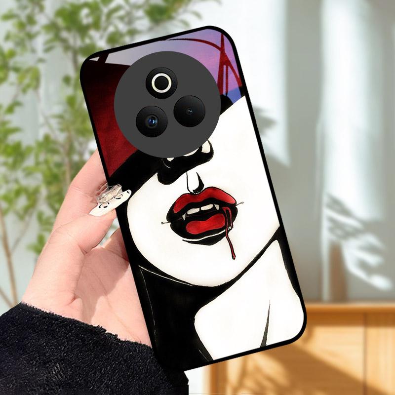 Tempered Glass Phone Case For OPPO Realme P3 Pro 5G Funda Shockproof Hard PC Shell Back Cover For Realme P3Pro RMX5032 Coque