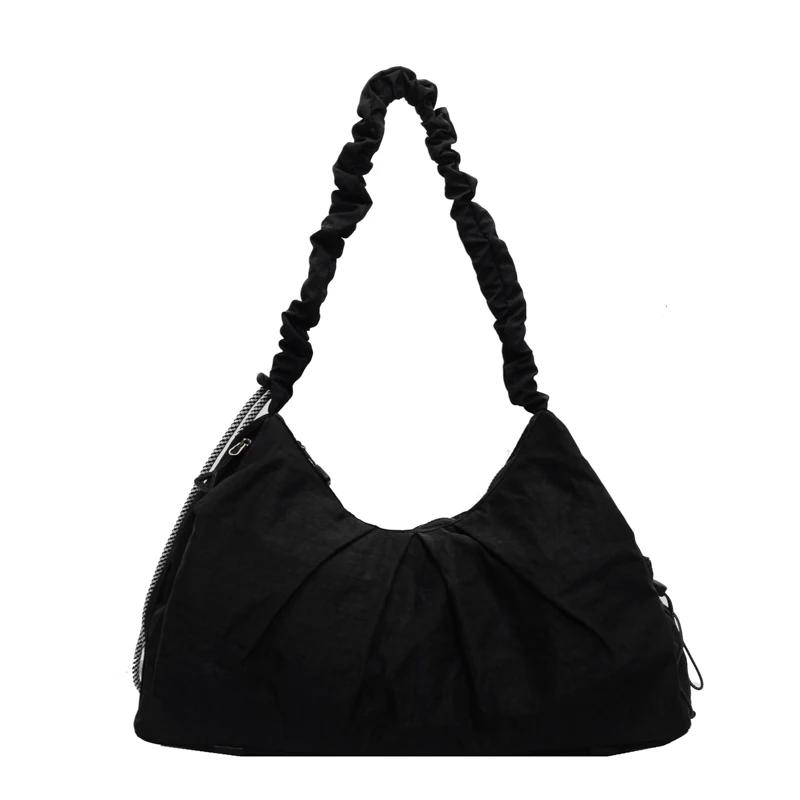 Nyl Solid Color Zipper Large Capacity Simple Hobos Shoulder Bags 2026 High Quality Daily Commute Casual Ccise Crossbody Bags