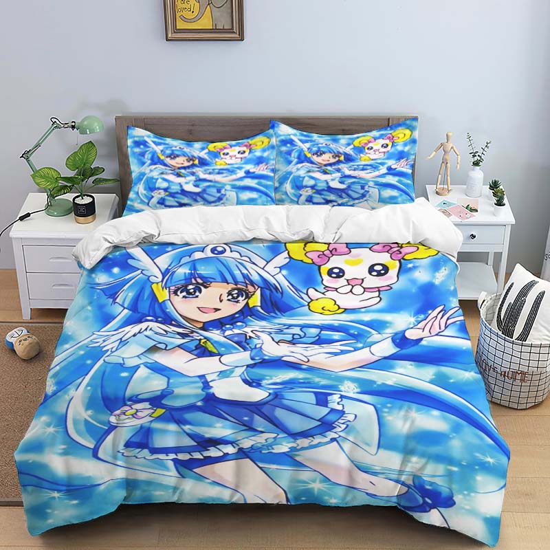 The Three-piece Pretty Cure Bedding Set—which Includes A Duvet Cover and Two Pillowcases—is The Perfect Holiday Choice.