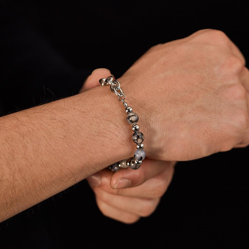 Vintage Stainless Steel Bracelets High Quality Men Bead Bracelet Luxury Jewellery Accessories  From China ALN25122866