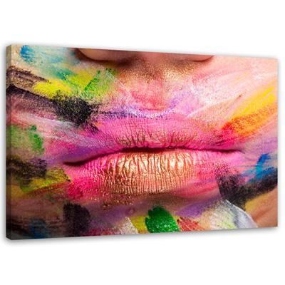 Leinwandbild Bunte Lippen