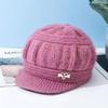 Women's Winter Velvet Wool Hat for Elderly