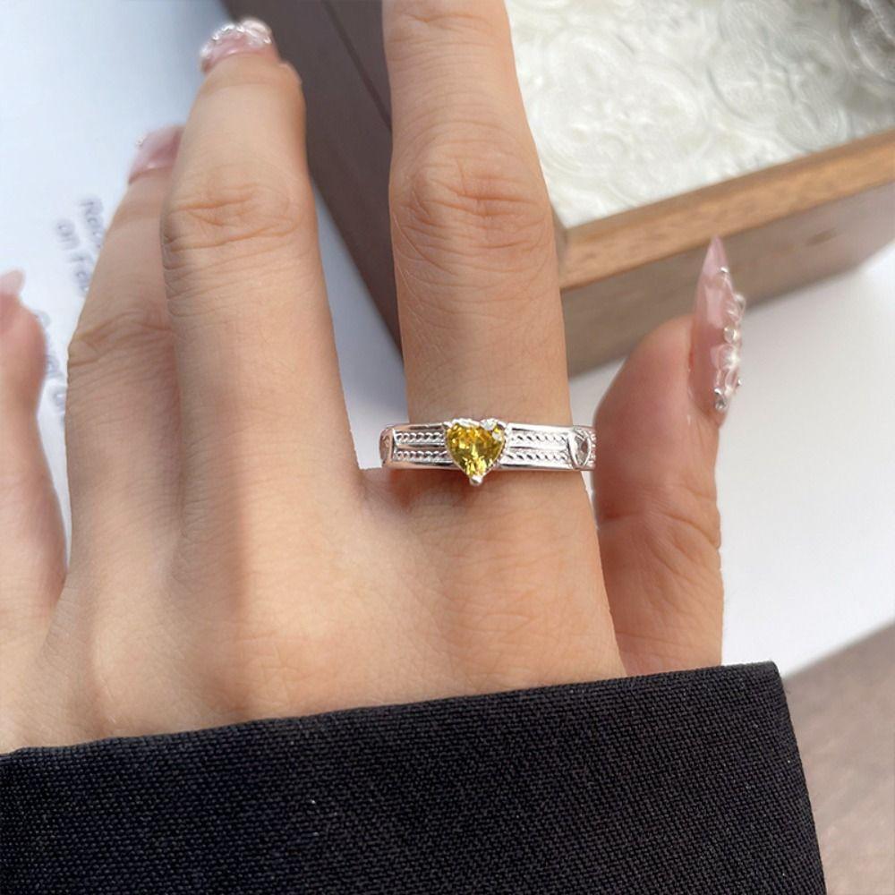 Irregular Shape Crystal Ring Minimalist Handmade Opal Ring Fashionable Gemstone Ring Girls Gift