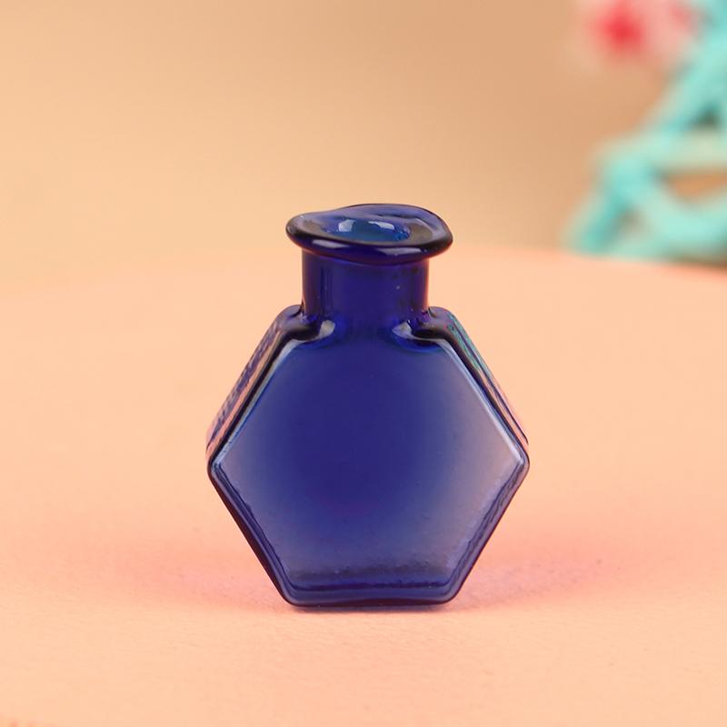 1/12 Scale Miniature Dollhouse Glass Vase Mini Stripe Wishing Glass Bottle Simulation Vase Model for Doll House Accessories Toy