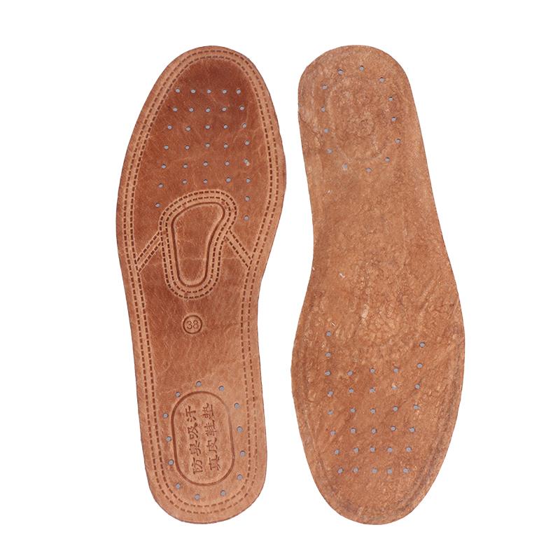 1 Pair Cowhide Insoles For Shoes Men Comfortable Deodorant Casual Leather Insole Feet Quality Genuine Leather Flats Shoe Sole