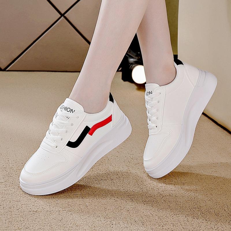 2025 Spring New Versatile Little White Shoes Women's Casual Sports Shoes Soft Baseplate Shoes Spring and Autumn Popular White Shoes Spring