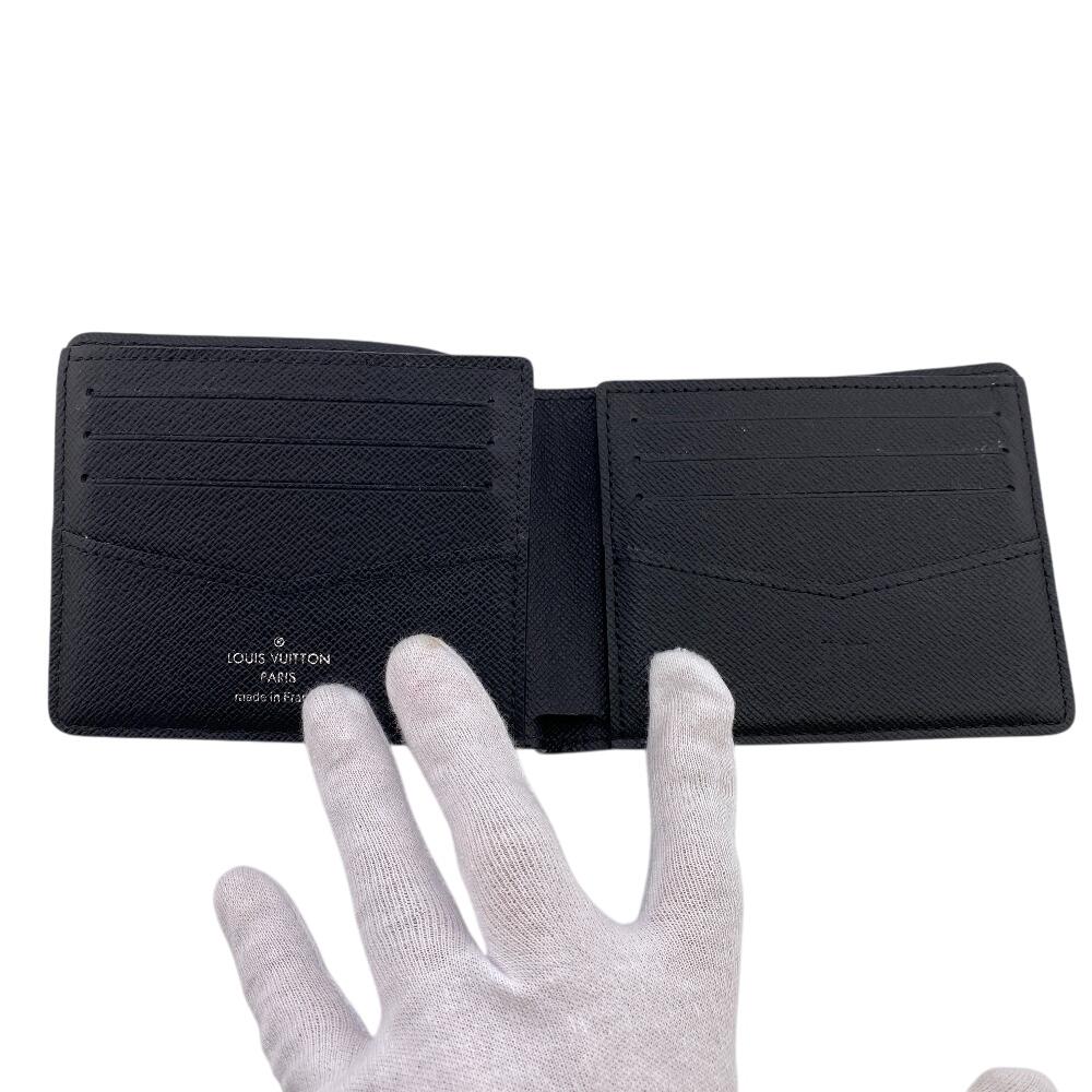 LOUIS VUITTON M62294 Bill Compartment Monogram Eclipse Portefeuille Slender Bifold Wallet black Monogram Eclipse mens Used