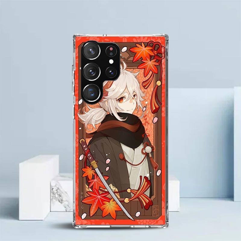 Kazuha Genshin Impact Phone Case For Samsung Galaxy S24 S25 Edge S26 Ultra S22 S23 Plus S21 + S20 FE Soft TPU Back Cover Galaxy
