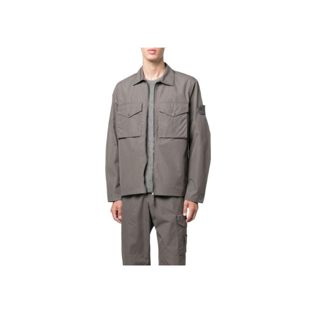 Stone Island Pockets Overshirt Dark Grey Men Tops 7715116F1-V0067