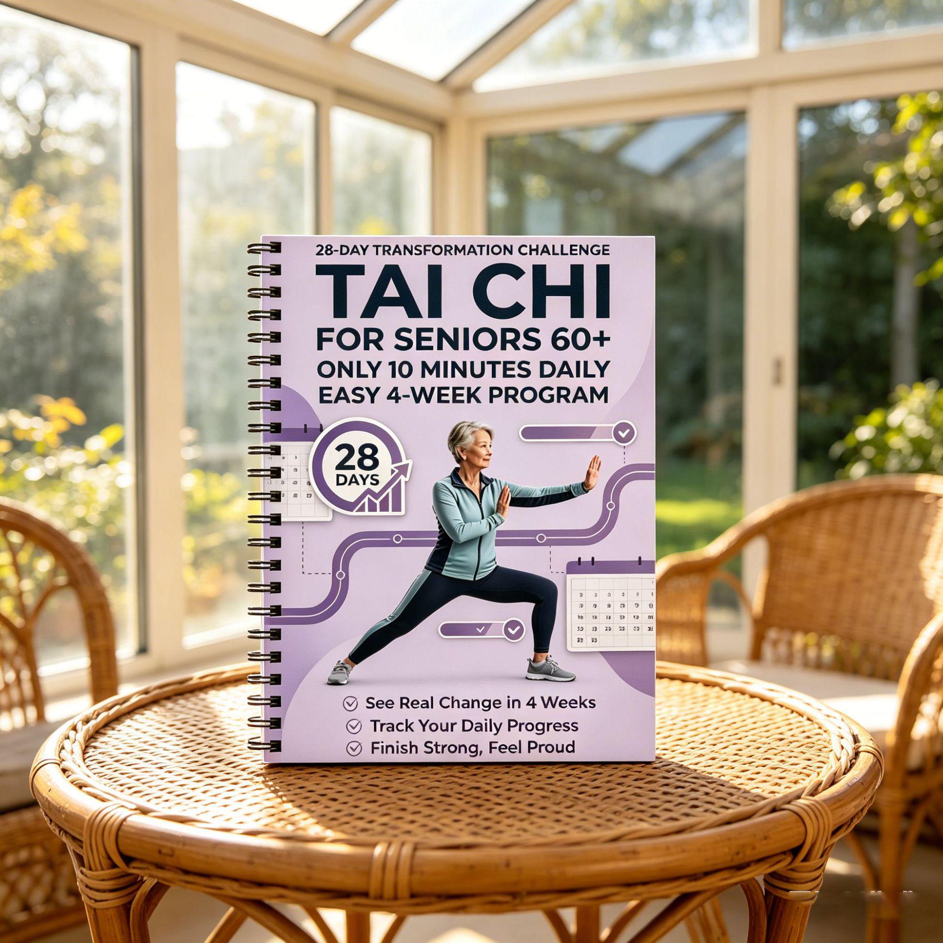 28-Day Tai Chi Challenge: Fitness Journal for Seniors
