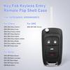 2Pcs Key Fob Shell Case: Folding Flip Key Fob Shell Case fit for Chevy Cruze Camaro Equinox Impala Malibu Sonic, OHT01060512, No Electronic