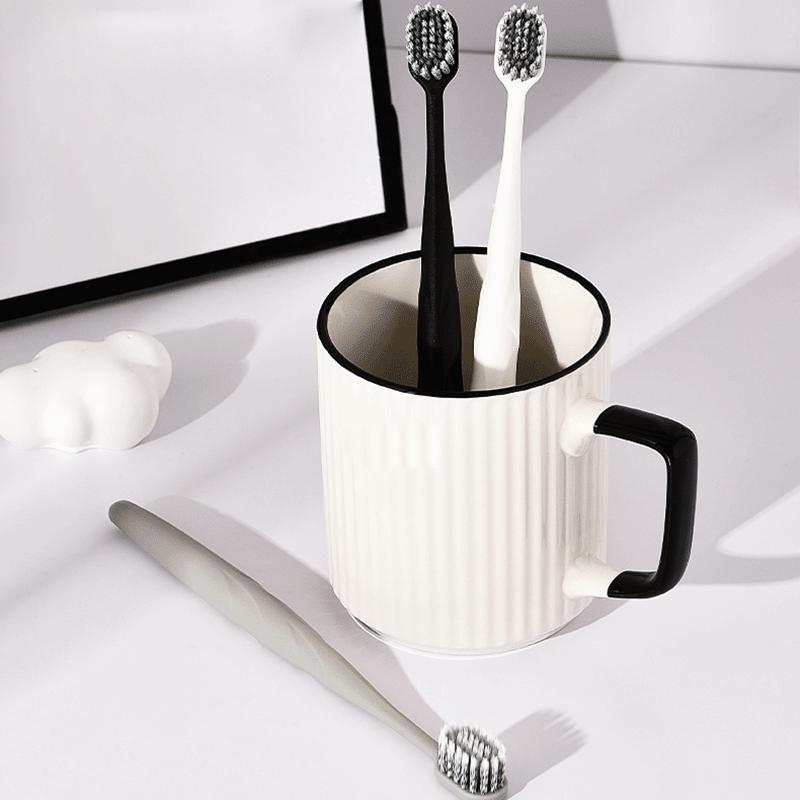 2PCS Color Random Medium Hard Bristled Adult Home Couple Toothbrush Wide Head Cleaning Toothbrush Man Travel Teeth Oral Care Set