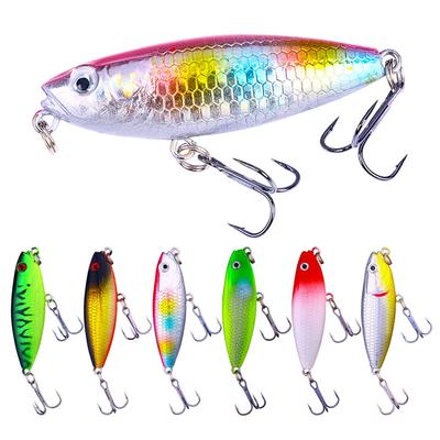 HENGJIA Isca flutuante StickBait Lápis 6cm-6,5g-8 Wobblers Topwater Iscas Crankbait Isca de pesca