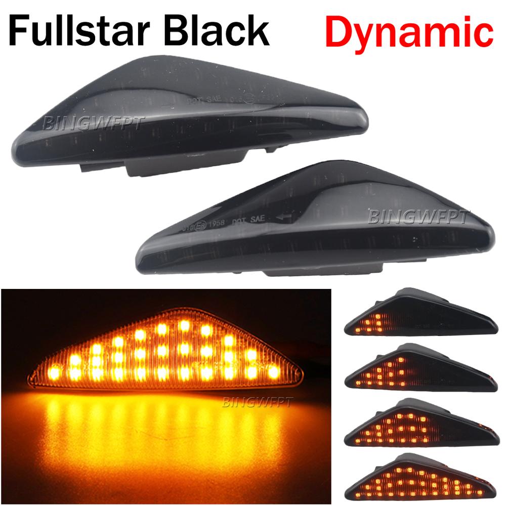 2x Sequential Flashing LED Turn Signal Side Marker Lights For BMW X3 F25 X5 E70 X6 E71 E72 Blinker Lamps 63137171007/8