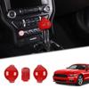3X Gear Shift Knob Cover Sticker Shifter Cap Trim for Ford Mustang 2015- Red