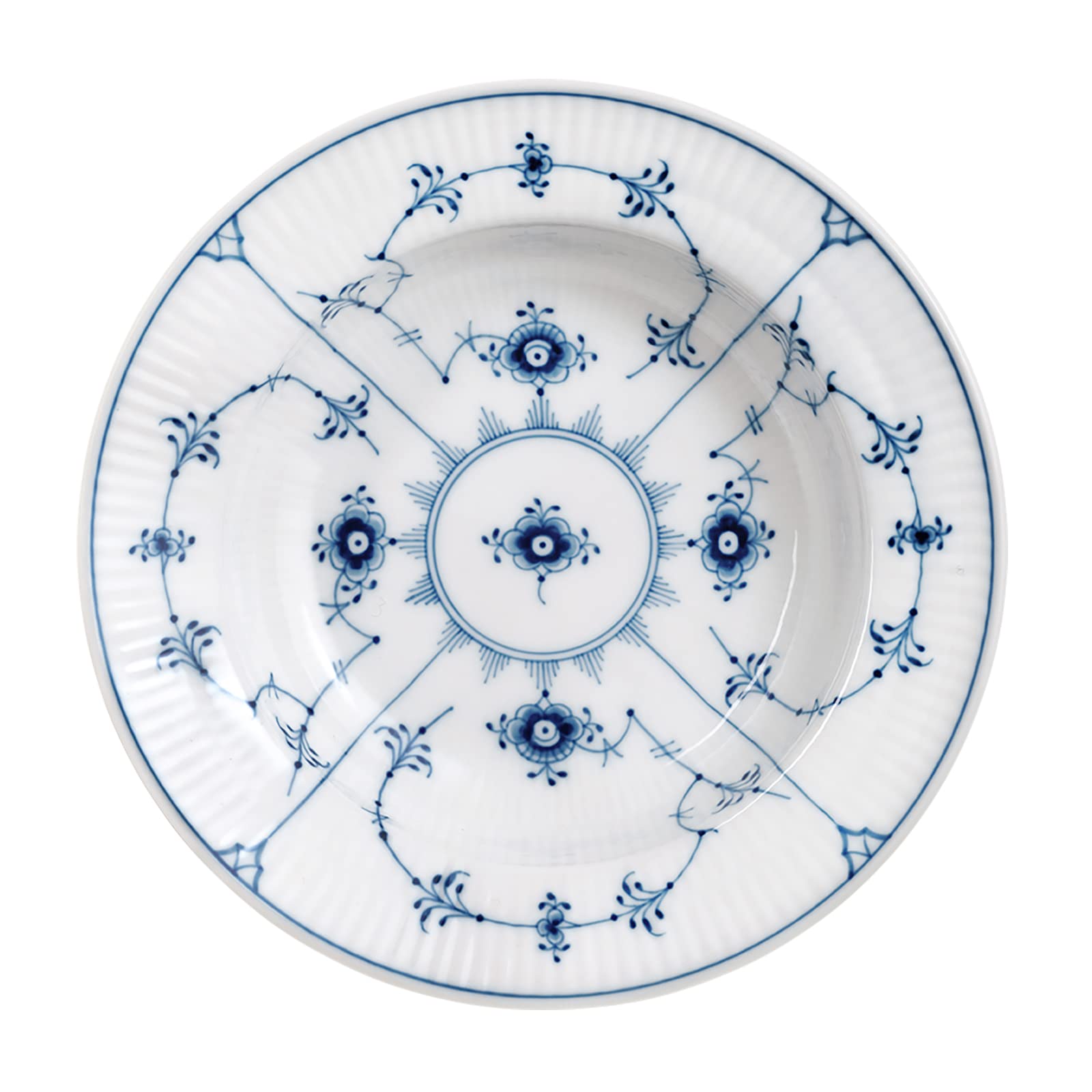 

[Officially Imported] Royal Copenhagen Blue Fluted Plain Deep Plate, 17cm, Wedding Gift, Product Number 1061047